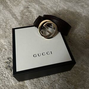 Gucci Monogram Embossed Belt